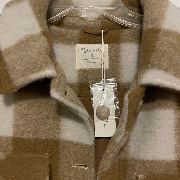 Rylee + Cru Shearling Chore coat in brass checker women’s size M
NWT - Picture 2 of 6